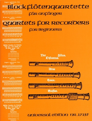 QUARTETS FOR RECORDERS (flauta dulce) for Beginners